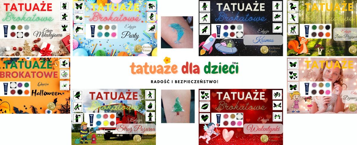 Tatuaże Brokatowe - TatuazeDlaDzieci.pl